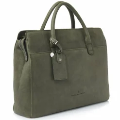 Castelijn & Beerens Shopper|Henkeltaschen<Carisma Shopper Tasche RFID Schutz Leder 41 cm Laptopfach green