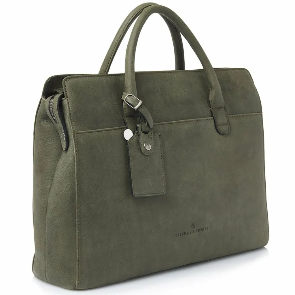 Castelijn & Beerens Shopper|Henkeltaschen<Carisma Shopper Tasche RFID Schutz Leder 41 cm Laptopfach green