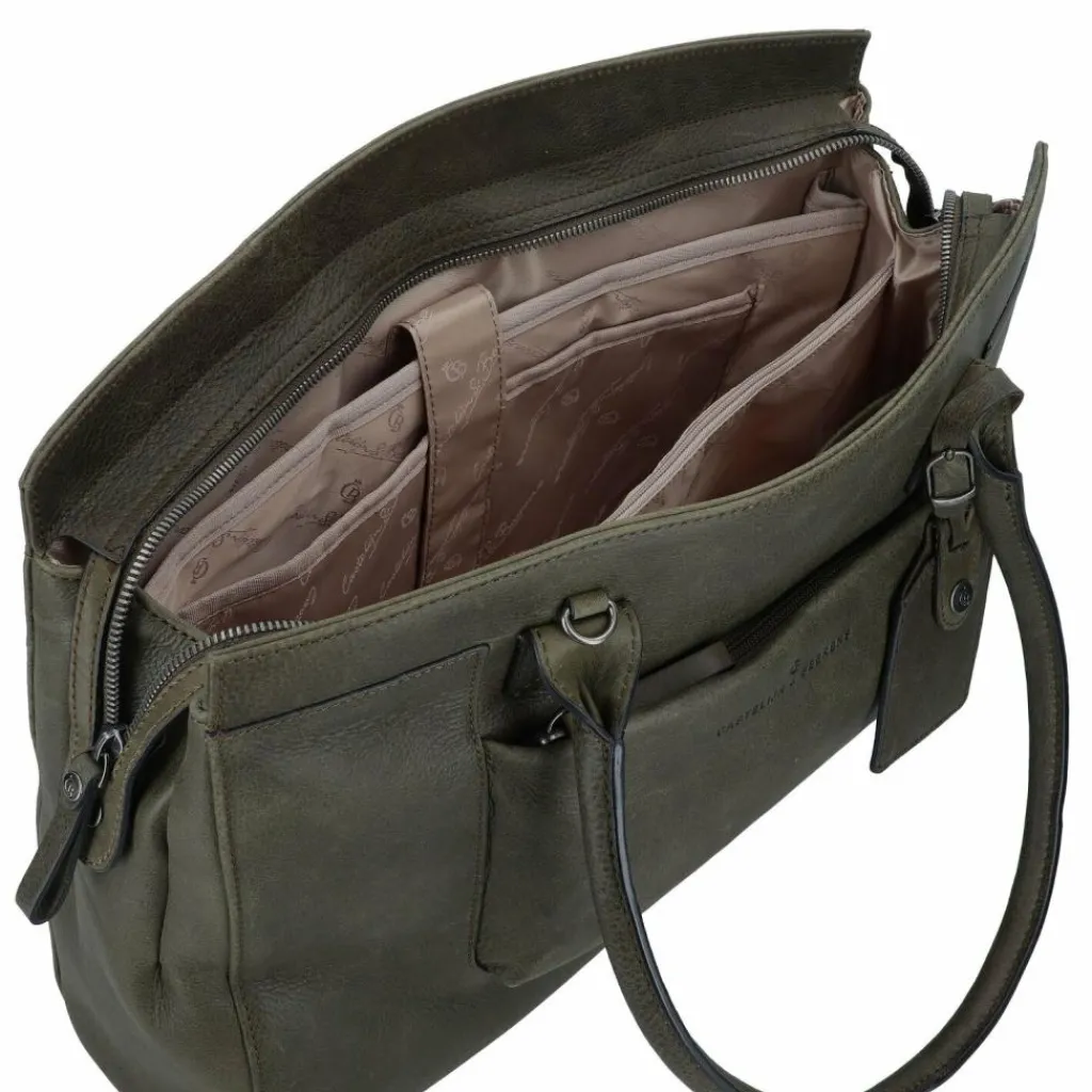 Castelijn & Beerens Carisma Schultertasche RFID Leder 38 cm Laptopfach