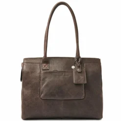 Castelijn & Beerens Carisma Schultertasche RFID Leder 38 cm Laptopfach mocca