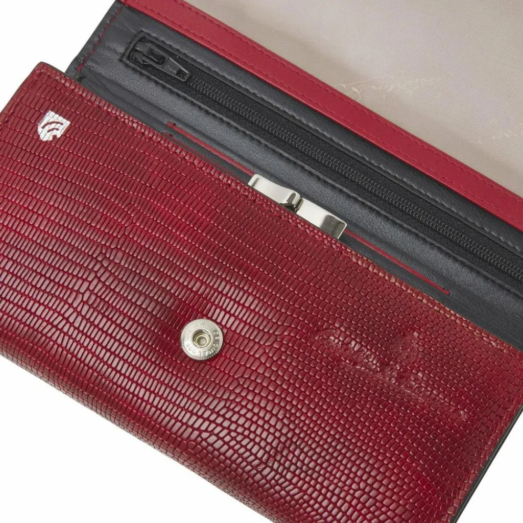 Castelijn & Beerens Damengeldbörsen Querformat<Donna Geldbörse RFID Leder 18 cm rot