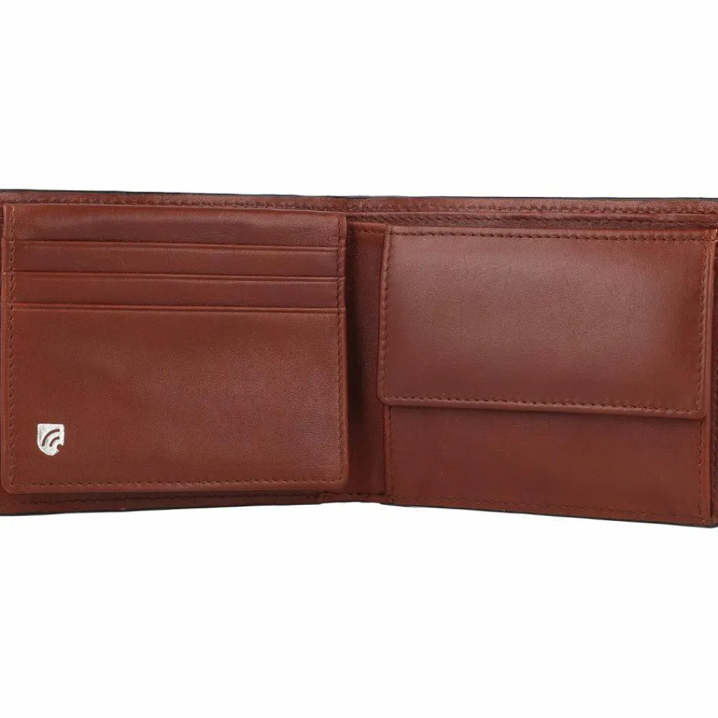 Castelijn & Beerens Herrengeldbörsen Querformat<Donna Geldbörse RFID Leder 11 cm cognac