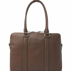 Castelijn & Beerens Schultertaschen<Linee Mirjam Schultertasche Leder 40 cm Laptopfach dunkelbraun