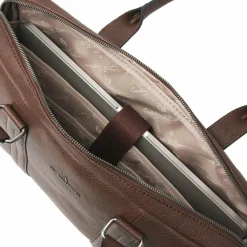 Castelijn & Beerens Schultertaschen<Linee Mirjam Schultertasche Leder 40 cm Laptopfach dunkelbraun