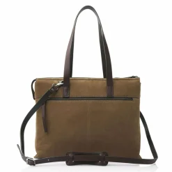 Castelijn & Beerens Nubuck Schultertasche Leder 40 cm Laptopfach