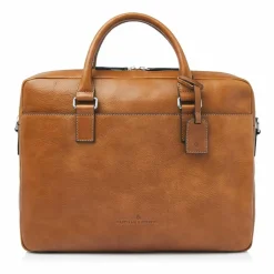 Castelijn & Beerens Laptoptaschen|Aktentaschen<Peter Aktentasche RFID Schutz Leder 40 cm Laptopfach light brown