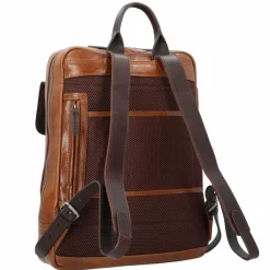 Castelijn & Beerens Rien Rucksack RFID Leder 40 cm Laptopfach braun