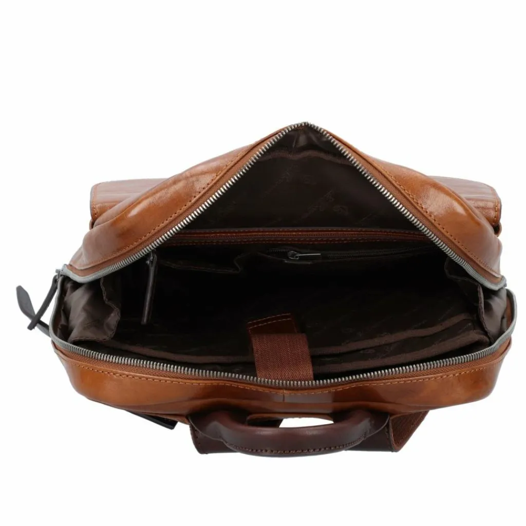 Castelijn & Beerens Rien Rucksack RFID Leder 40 cm Laptopfach braun