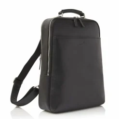 Outlet Castelijn & Beerens Verona Rucksack RFID Leder 40 cm Laptopfach black