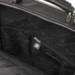 Outlet Castelijn & Beerens Verona Rucksack RFID Leder 40 cm Laptopfach black