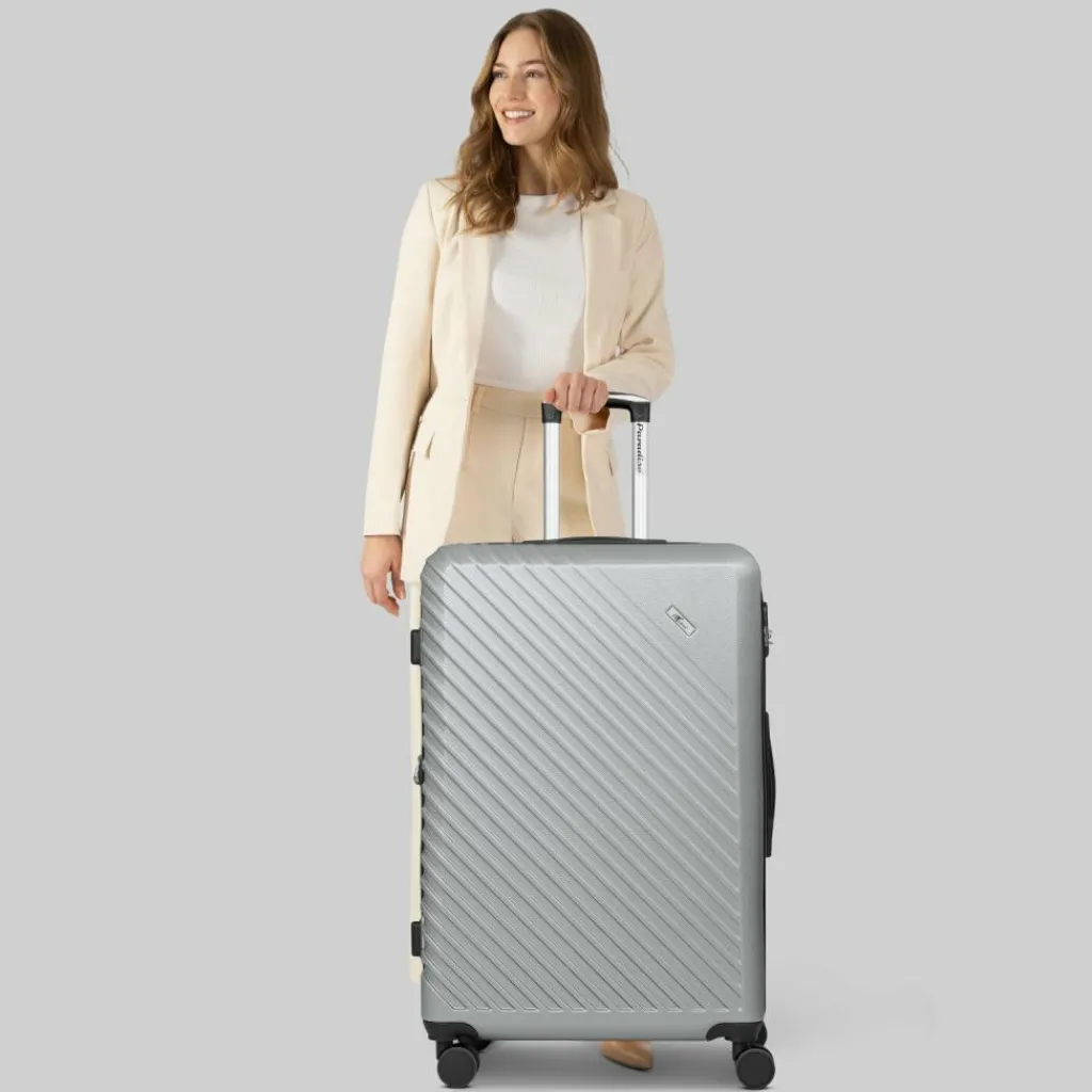Outlet Check.In Paradise 2.0 4 Rollen Trolley L 78 cm mit Dehnfalte stone grey