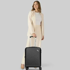 Check.In Hartgepäck Kabinengepäck|4-Rollen Kabinentrolleys<Paradise 2.0 4 Rollen Kabinentrolley S 55 cm mit Dehnfalte black