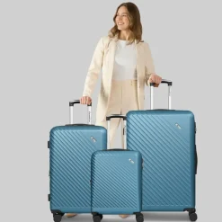 Check.In Koffersets Als Hartgepäck|Koffersets 3-Teilig<Paradise 2.0 4 Rollen Kofferset 3-teilig mit Dehnfalte glacier blue