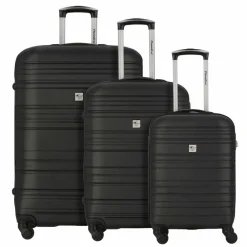 Check.In Koffersets Als Hartgepäck|Koffersets 3-Teilig<Paradise 4 Rollen Kofferset 3-teilig schwarz