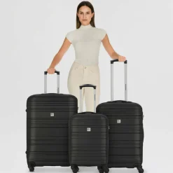 Check.In Koffersets Als Hartgepäck|Koffersets 3-Teilig<Paradise 4 Rollen Kofferset 3-teilig schwarz