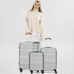 Check.In Koffersets Als Hartgepäck|Koffersets 3-Teilig<Paradise 4 Rollen Kofferset 3-teilig silver