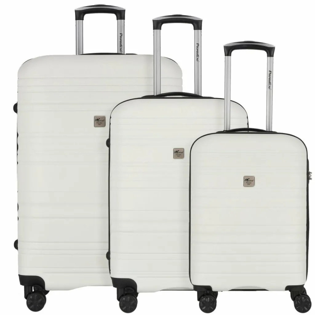 Check.In Paradise 4 Rollen Kofferset 3-teilig weiß