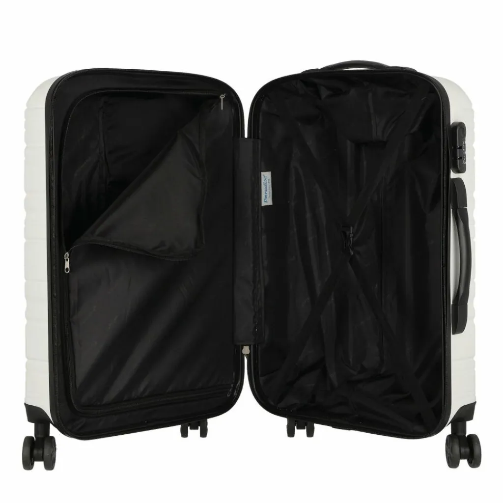 Check.In Paradise 4 Rollen Kofferset 3-teilig weiß