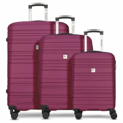 Check.In Paradise 4 Rollen Kofferset 3-teilig berry