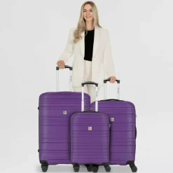 Online Check.In Paradise 4 Rollen Kofferset 3-teilig aubergine