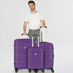 Online Check.In Paradise 4 Rollen Kofferset 3-teilig aubergine