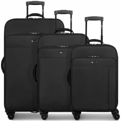 Check.In Koffersets Als Weichgepäck|Koffersets 3-Teilig<Sevilla 2.0 4 Rollen Kofferset 3-teilig black