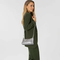 Sale Coccinelle Aura Umhängetasche Leder 21.5 cm steel