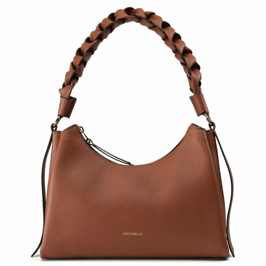 Coccinelle Schultertaschen|Henkeltaschen<Boheme Schultertasche Leder 30 cm cognac-noir