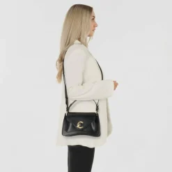 Coccinelle Schultertaschen<C-Me Schultertasche Leder 24 cm noir