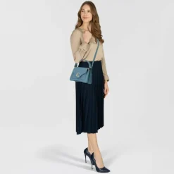 Coccinelle Schultertaschen<C-Me Schultertasche Leder 23.5 cm arctic blue