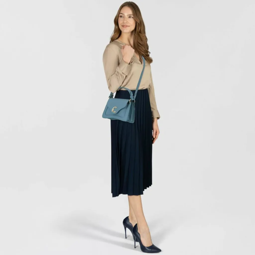 Coccinelle Schultertaschen<C-Me Schultertasche Leder 23.5 cm arctic blue