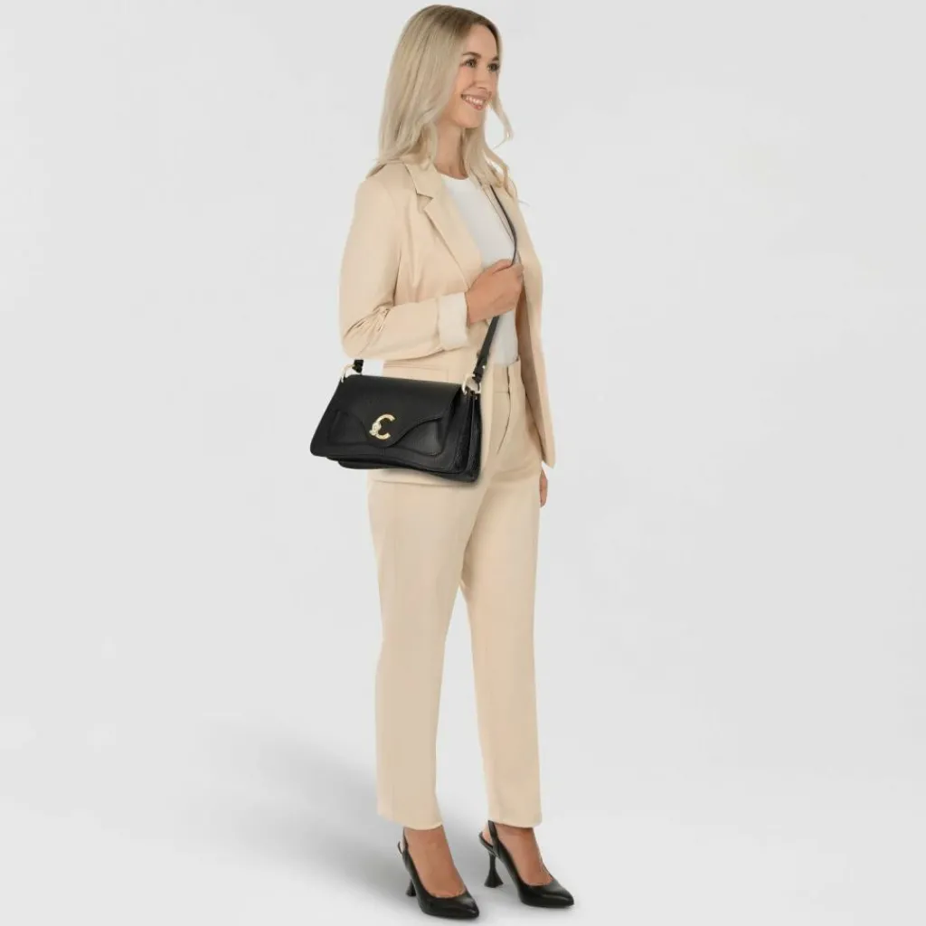 Discount Coccinelle C-Me Schultertasche Leder 28 cm noir