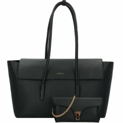 New Coccinelle Double Beat Shopper Tasche Leder 47 cm noir