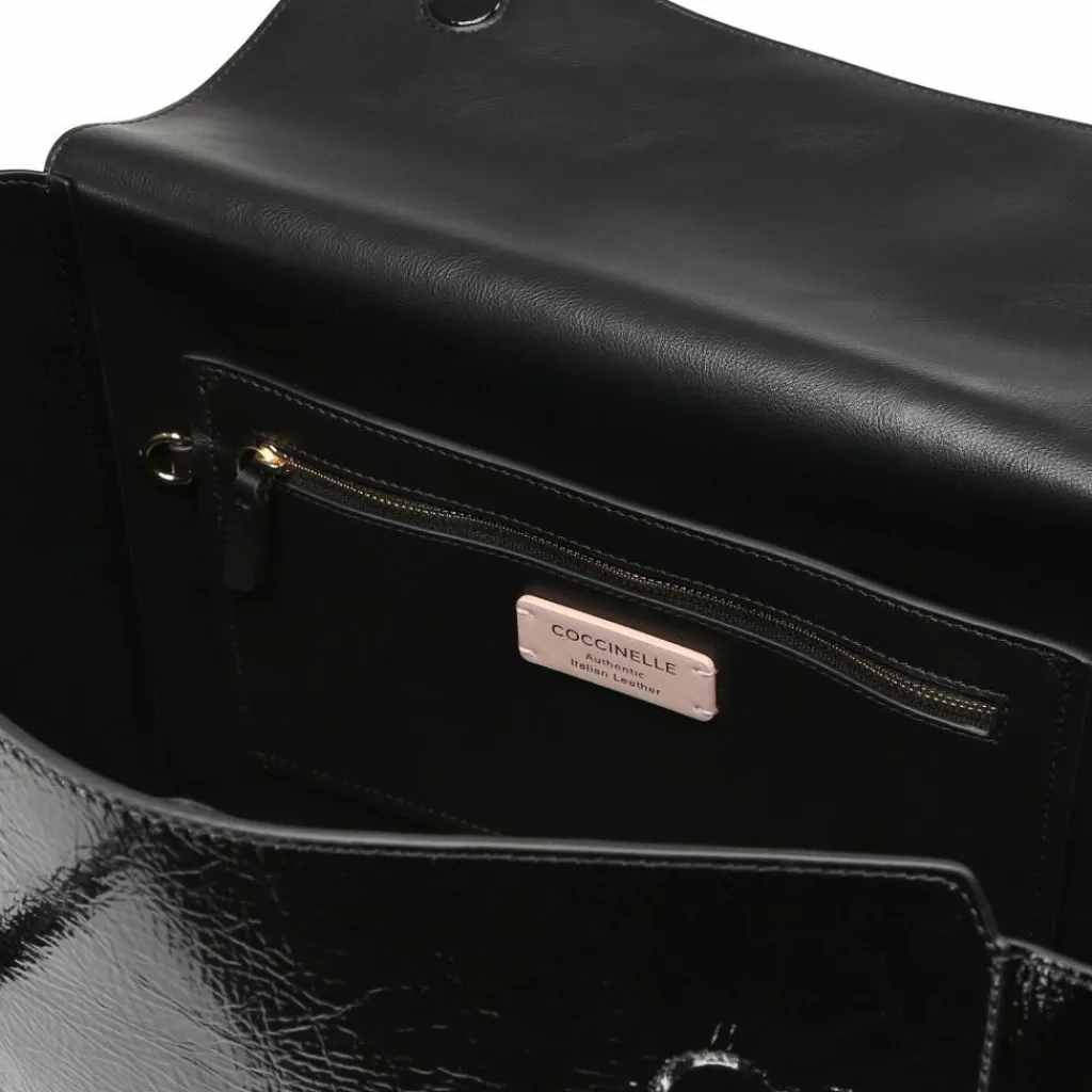 Coccinelle Shopper|Schultertaschen<Double Beat Shopper Tasche Leder 33 cm noir