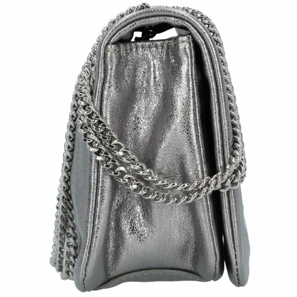 New Coccinelle Dulse Schultertasche Leder 19 cm steel