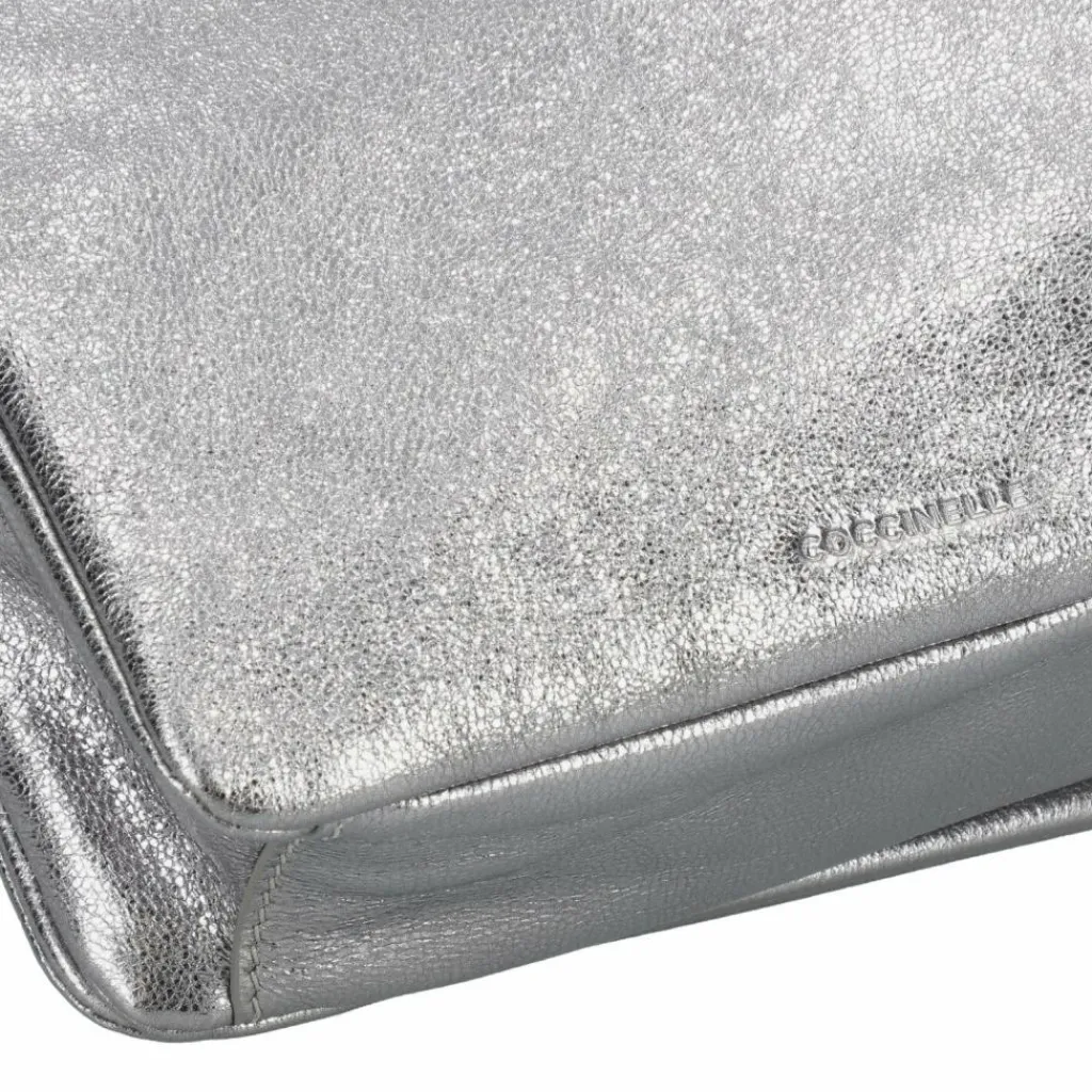 New Coccinelle Dulse Schultertasche Leder 19 cm steel