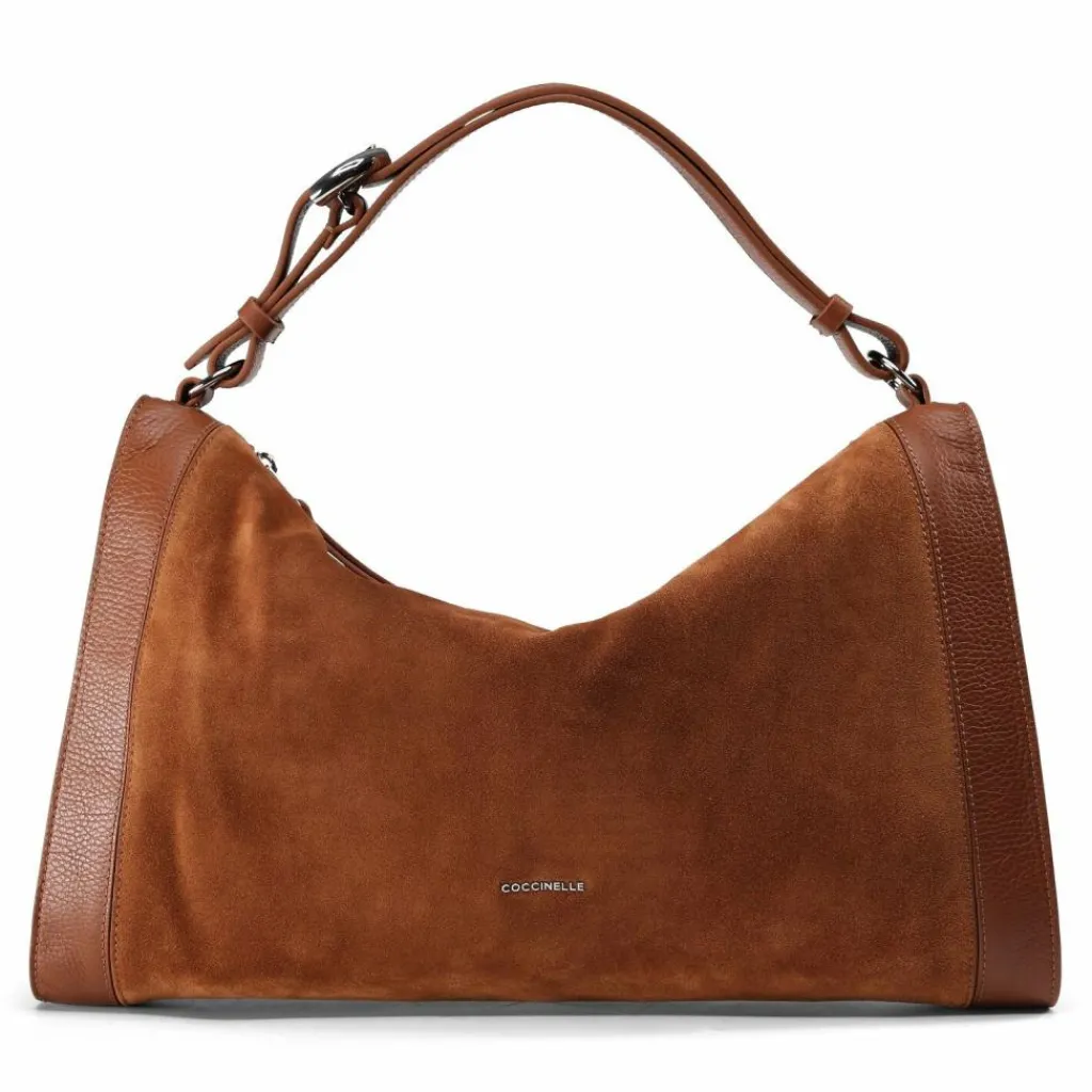 Coccinelle Henkeltaschen|Schultertaschen<Elinor Schultertasche Leder 39 cm cognac