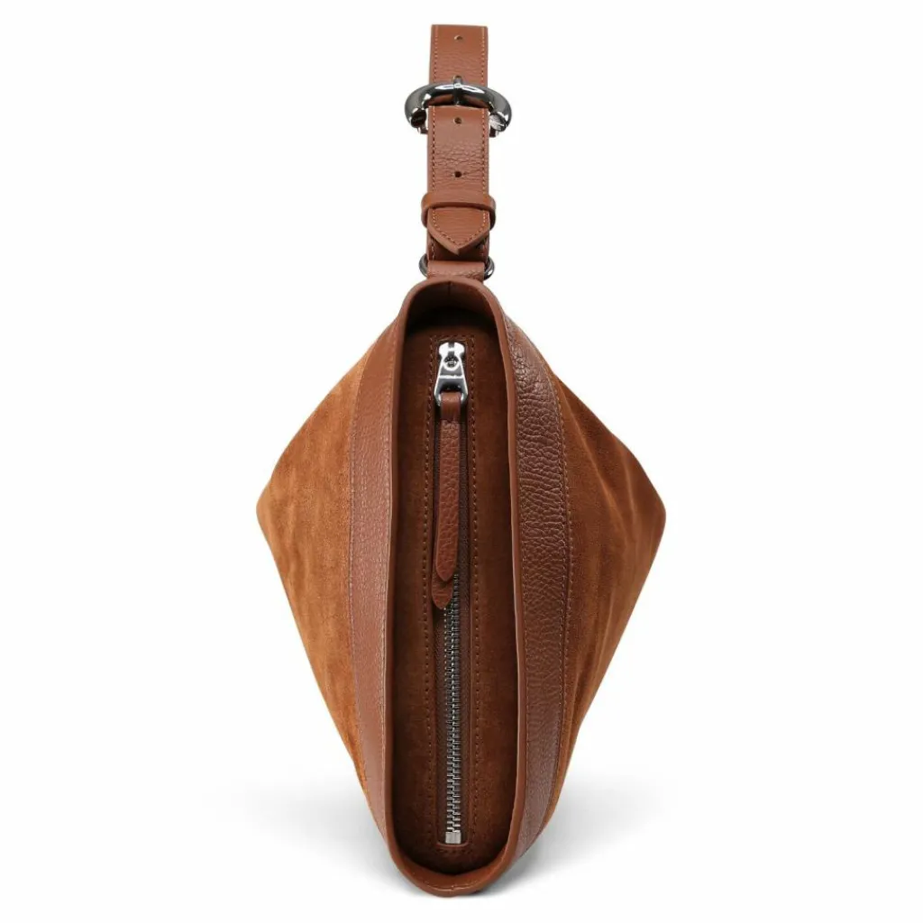 Coccinelle Henkeltaschen|Schultertaschen<Elinor Schultertasche Leder 39 cm cognac