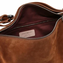 Coccinelle Henkeltaschen|Schultertaschen<Elinor Schultertasche Leder 39 cm cognac