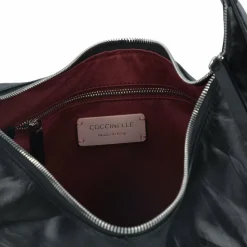 Discount Coccinelle Fernanda Schultertasche Leder 28 cm noir