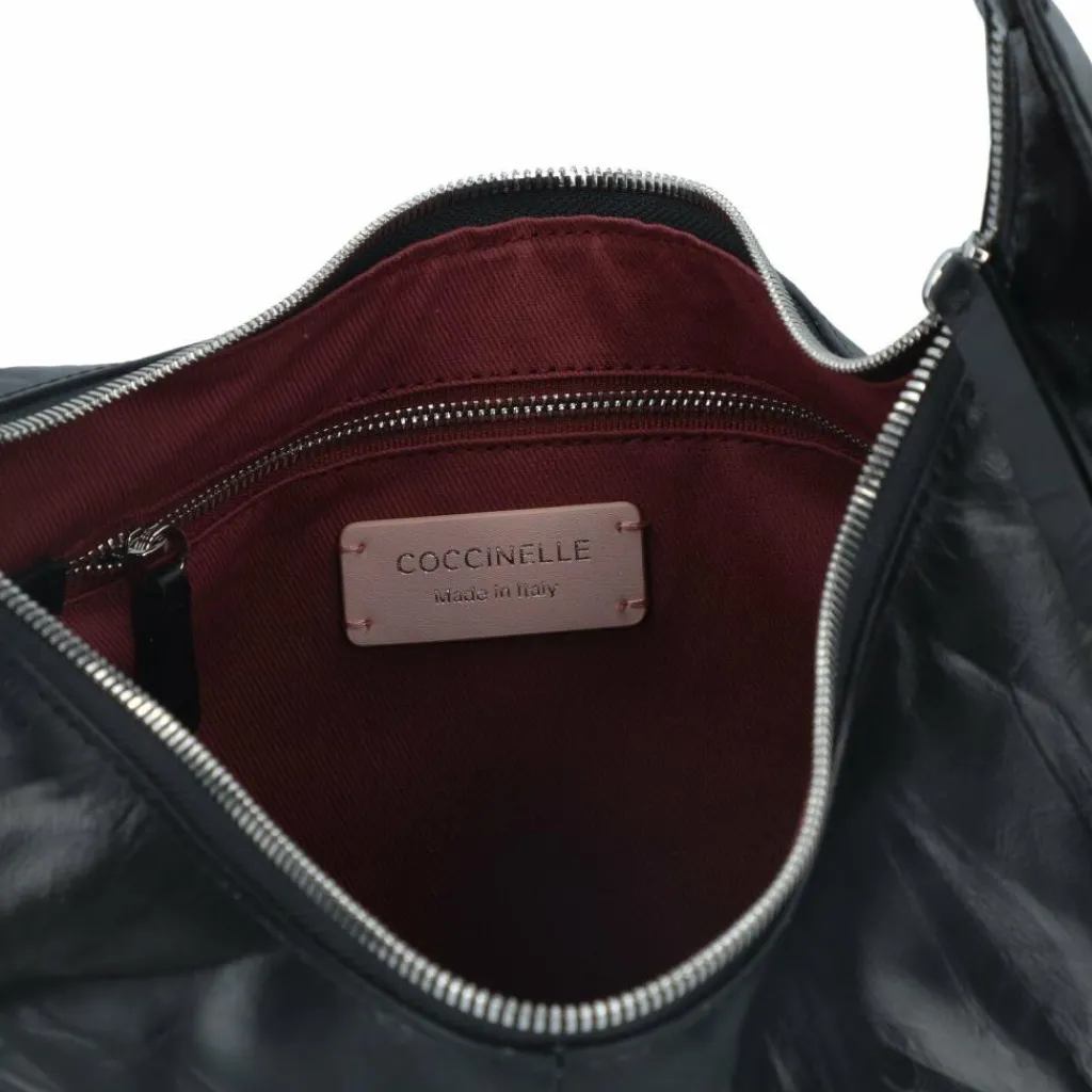 Discount Coccinelle Fernanda Schultertasche Leder 28 cm noir