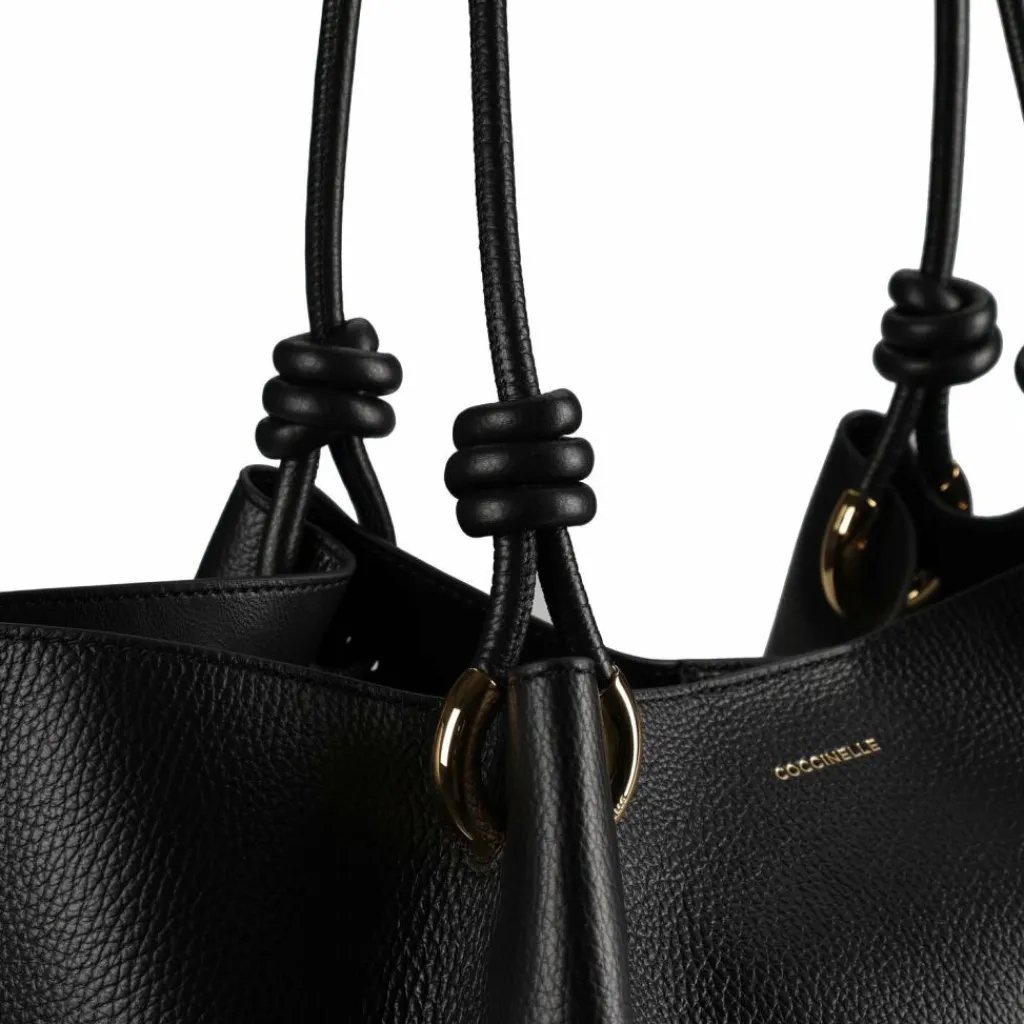 Outlet Coccinelle Finn Shopper Tasche Leder 31 cm noir