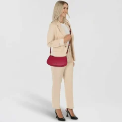 Best Coccinelle Merveille Schultertasche Leder 24.5 cm sangria