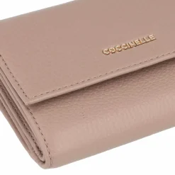 Coccinelle Damengeldbörsen Querformat<Metallic Soft Geldbörse Leder 14 cm warm taupe