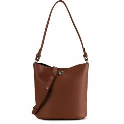 Discount Coccinelle Nikla Beuteltasche Leder 18 cm cognac-noir