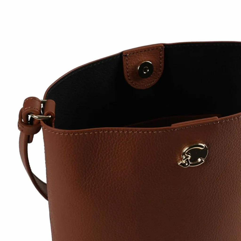 Discount Coccinelle Nikla Beuteltasche Leder 18 cm cognac-noir