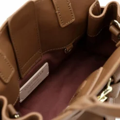 Sale Coccinelle Sabine Handtasche Leder 22 cm cognac