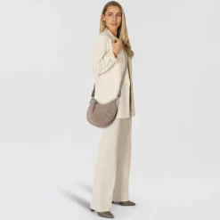 Coccinelle Schultertaschen<Sunup Schultertasche Leder 25 cm warm taupe