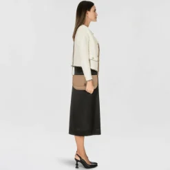 Outlet Coccinelle Umhängetasche Leder 24 cm skin