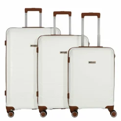 Cocoono Koffersets Als Hartgepäck|Koffersets 3-Teilig<Graz 4 Rollen Kofferset 3-teilig weiss-braun